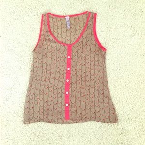 Sheer tank with cute design from Francesca’s